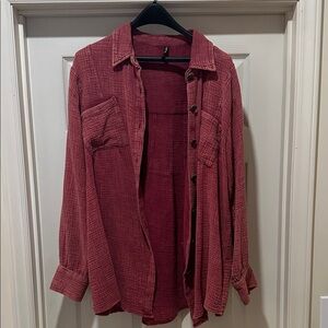 Ladies Casual Red Shirt